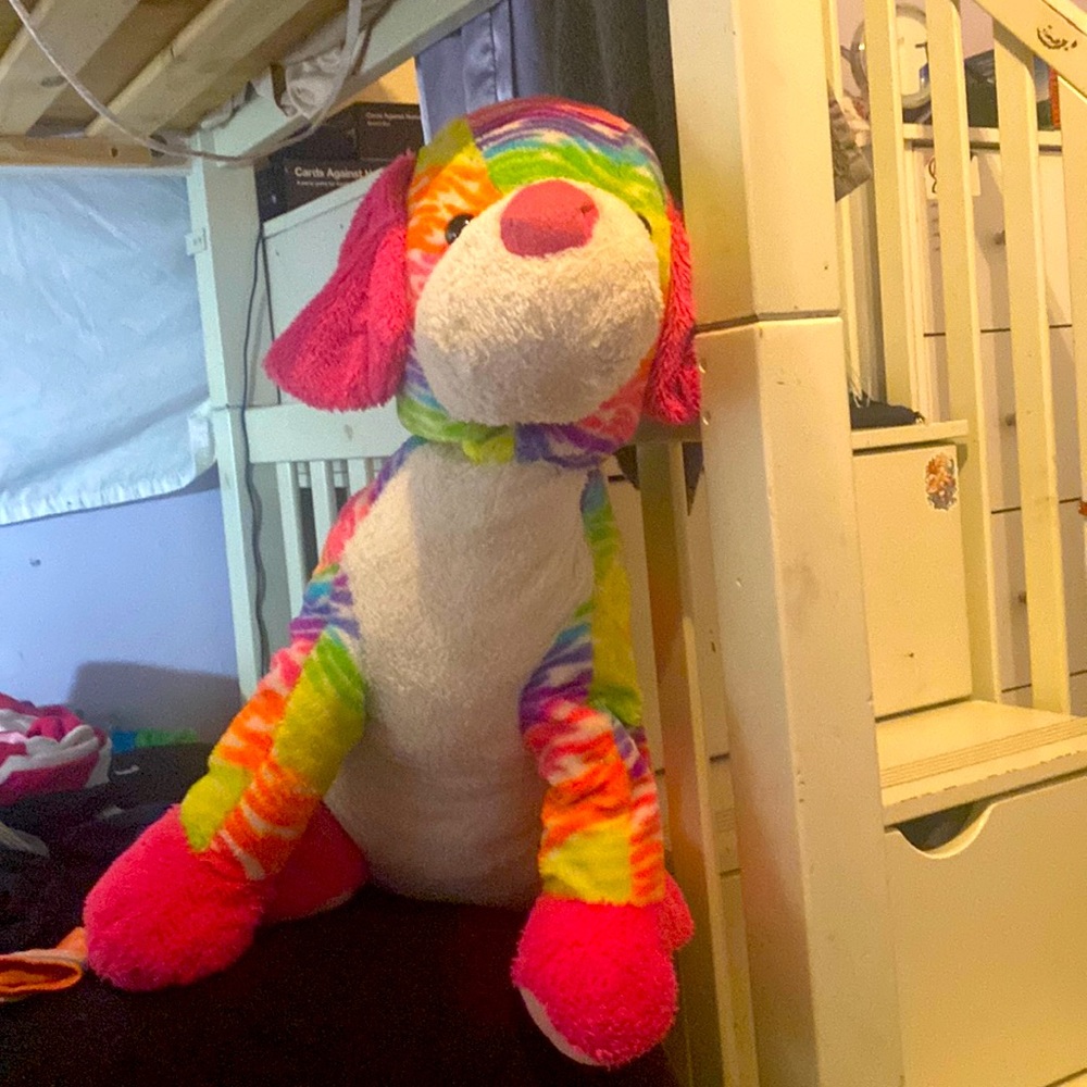 24 inch beanie boo rainbow fluffy Webkinz doll great condition